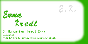 emma kredl business card